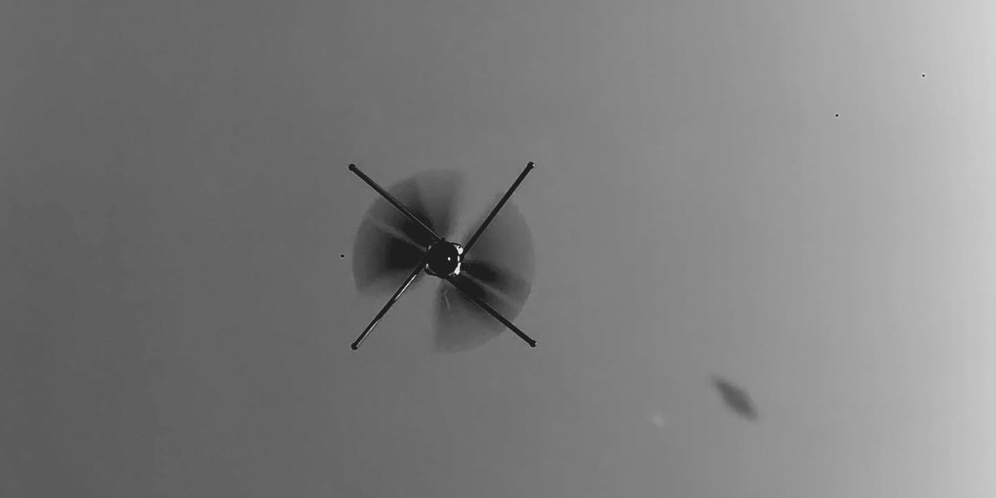 Ascent Spirit aircraft viewed along its rotor axis.